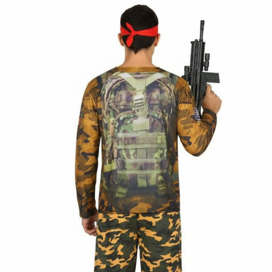 Tuff Guerilla Militärtröja med Tryck M/L