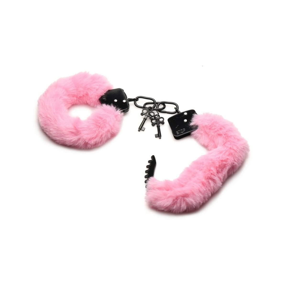 De fluffiga, rosa handbojorna är öppna och visar sin form.