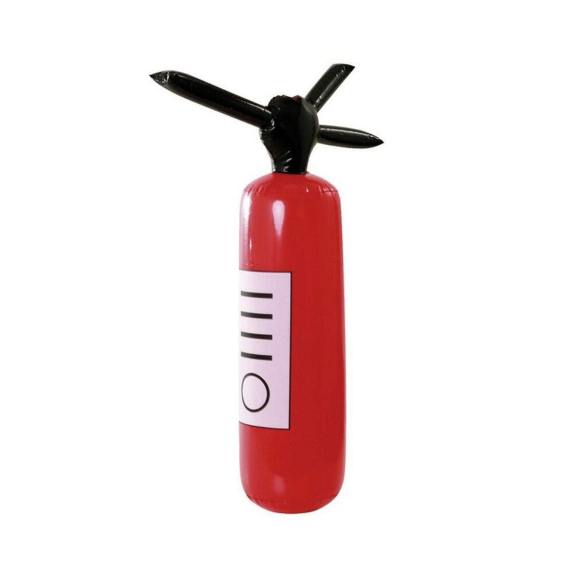 En röd och svart, Rolig Uppblåsbar Brandsläckare.