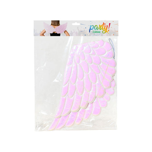 Rosa skimrande änglavingar.