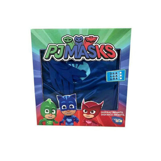 Förpackningen för Kattpojken (Catboy) maskeradset, som visar tröjan och masken tillsammans med PJ Masks-loggan.