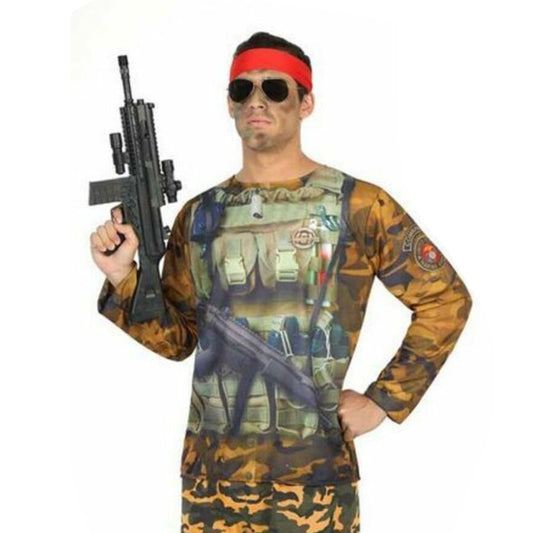Tuff Guerilla Militärtröja med Tryck M/L