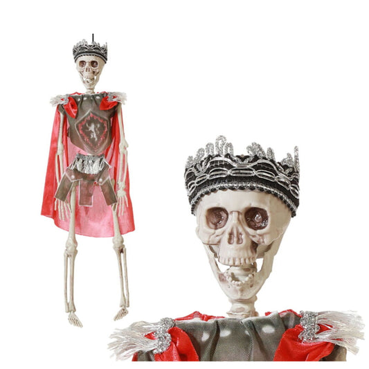 Det medeltida skelettet visas i helfigur bredvid en pil som indikerar att dekorationen är 40 cm hög.