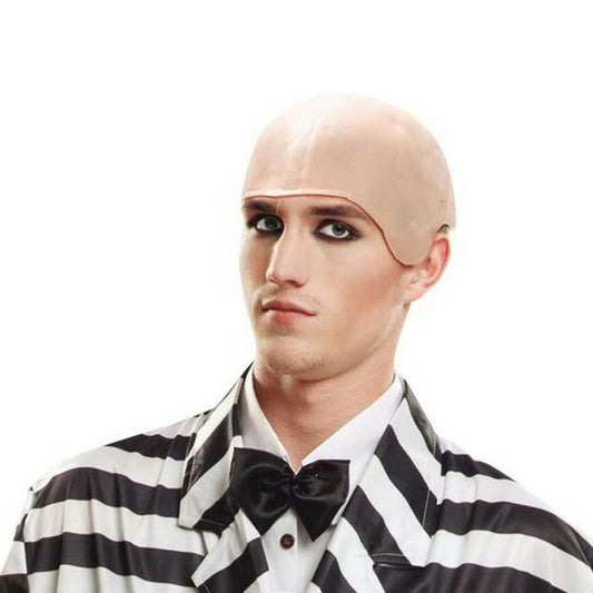 Man med en hudfärgad flintperuk som ger en realistisk kalhårig look, användbar för karaktärsförvandlingar.