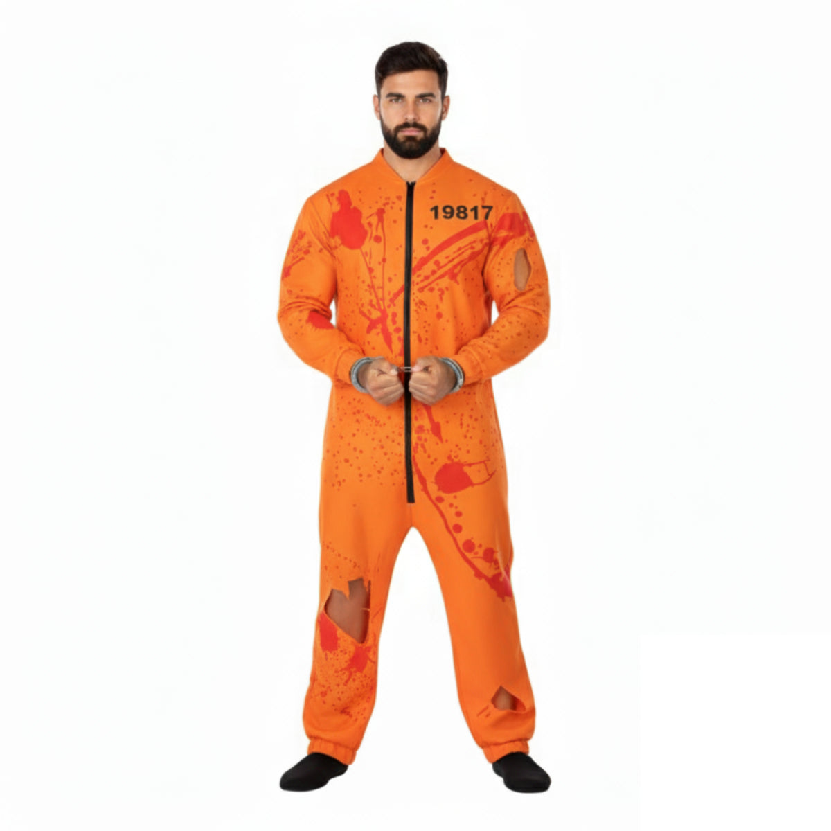 Skrämmande Fånge Jumpsuit i Orange XL
